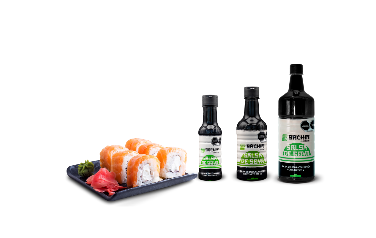 Sachin Limón, salsa de soya con limón de ATO Foods en envases de 190ml, 355ml, 1L, 5L y 20L